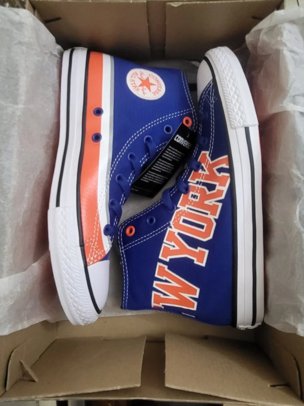 Converse Orange, Black and Blue Stacked Shoe Boxes